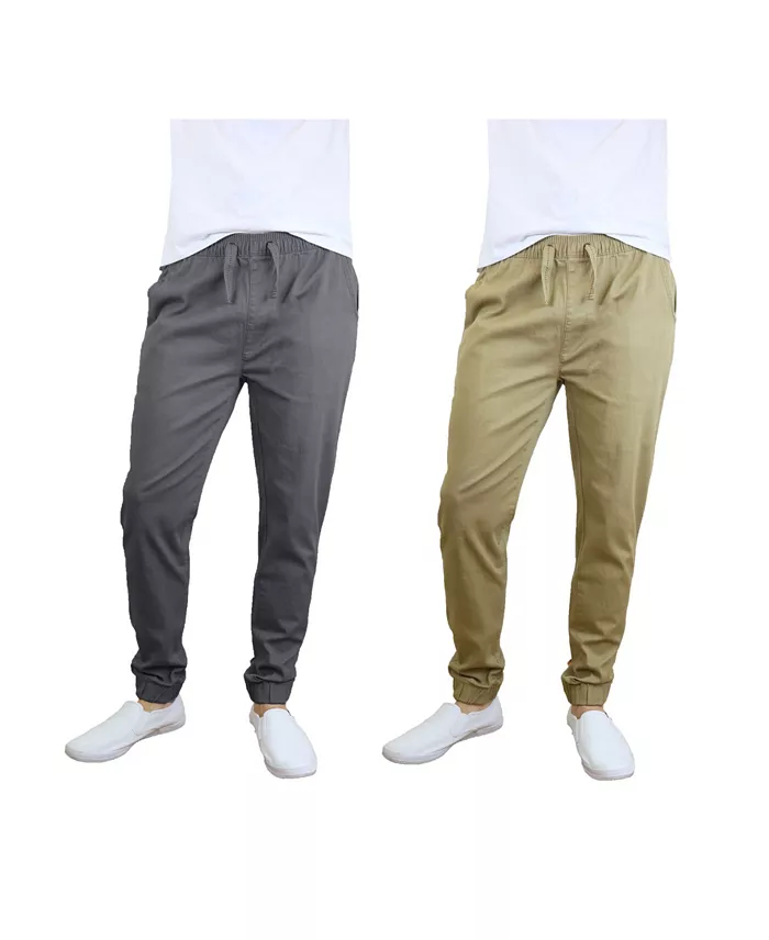 Men's Basic Stretch Twill Joggers, Pack of 2 - thumbnail 2