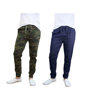 2-Pack Boy's Slim Fitting Cotton Stretch Classic Twill Joggers
