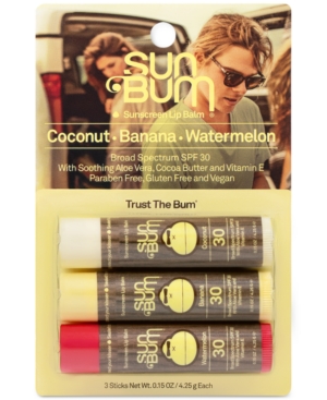 Sun Bum Original Spf 30 Sunscreen Lip Balm 3-Pk
