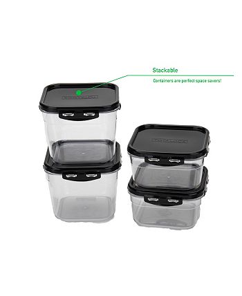 Mind Reader - Polycarbonate Shatter-Proof Unbreakable 24-Pc. Food Storage Meal Prep Containers with Airtight Locking Lids