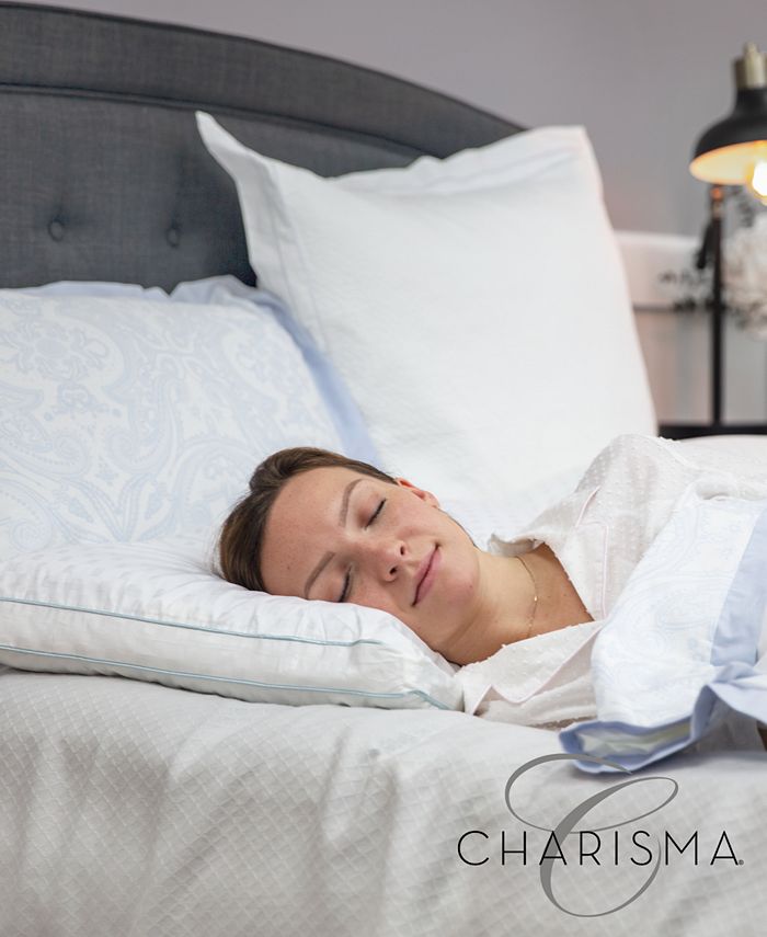 Charisma Paired Comfort Hybrid Memory Foam and Fiber Jumbo Bed Pillow