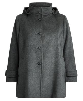 macy's plus size wool coats