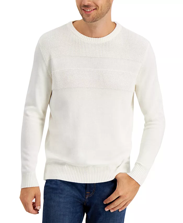 Men's Textured Cotton Sweater - thumbnail 4