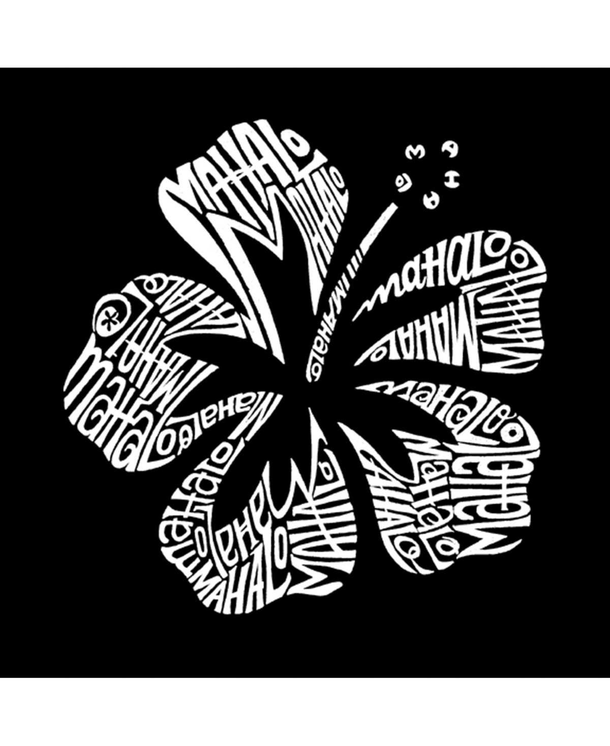 La Pop Art Mahalo Men's Raglan Word Art T-shirt