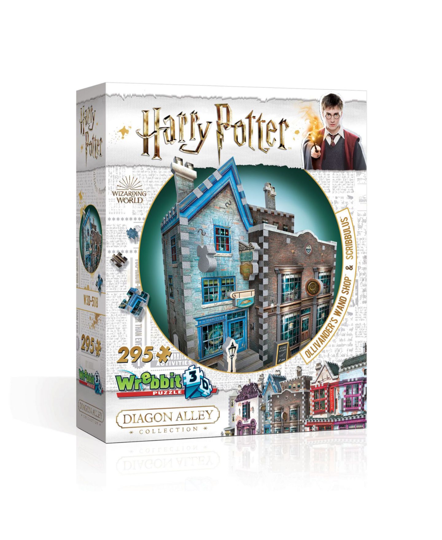 Детский пазл Wrebbit Harry Potter Ollivander's Wand Shop and Scribbulus 295-Piece 3D Puzzle, от 12 лет — фото 4