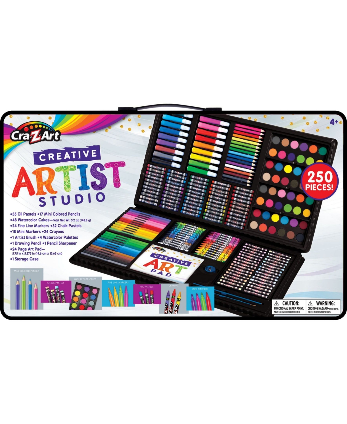 Shop Cra-z-art Super Art Set, 250 Piece In Multi