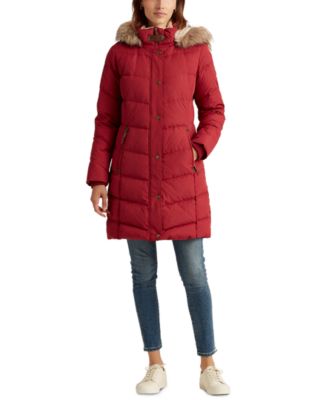 macys red coat