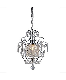 Silver 11" 1-Light Indoor Chandelier with Light Kit