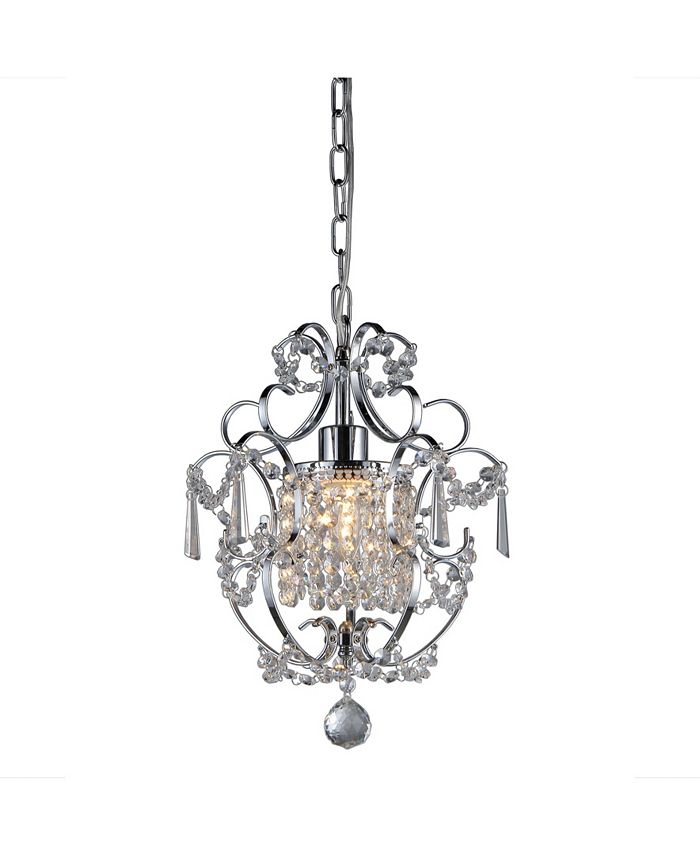 Home Accessories Silver 11" 1Light Indoor Chandelier with Light Kit