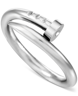 image of Inc Men-s Silver-Tone Twisted Nail Ring, Created for Macy-s