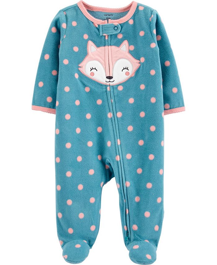 Carter's Baby Girl Fox ZipUp Fleece Sleep & Play Macy's