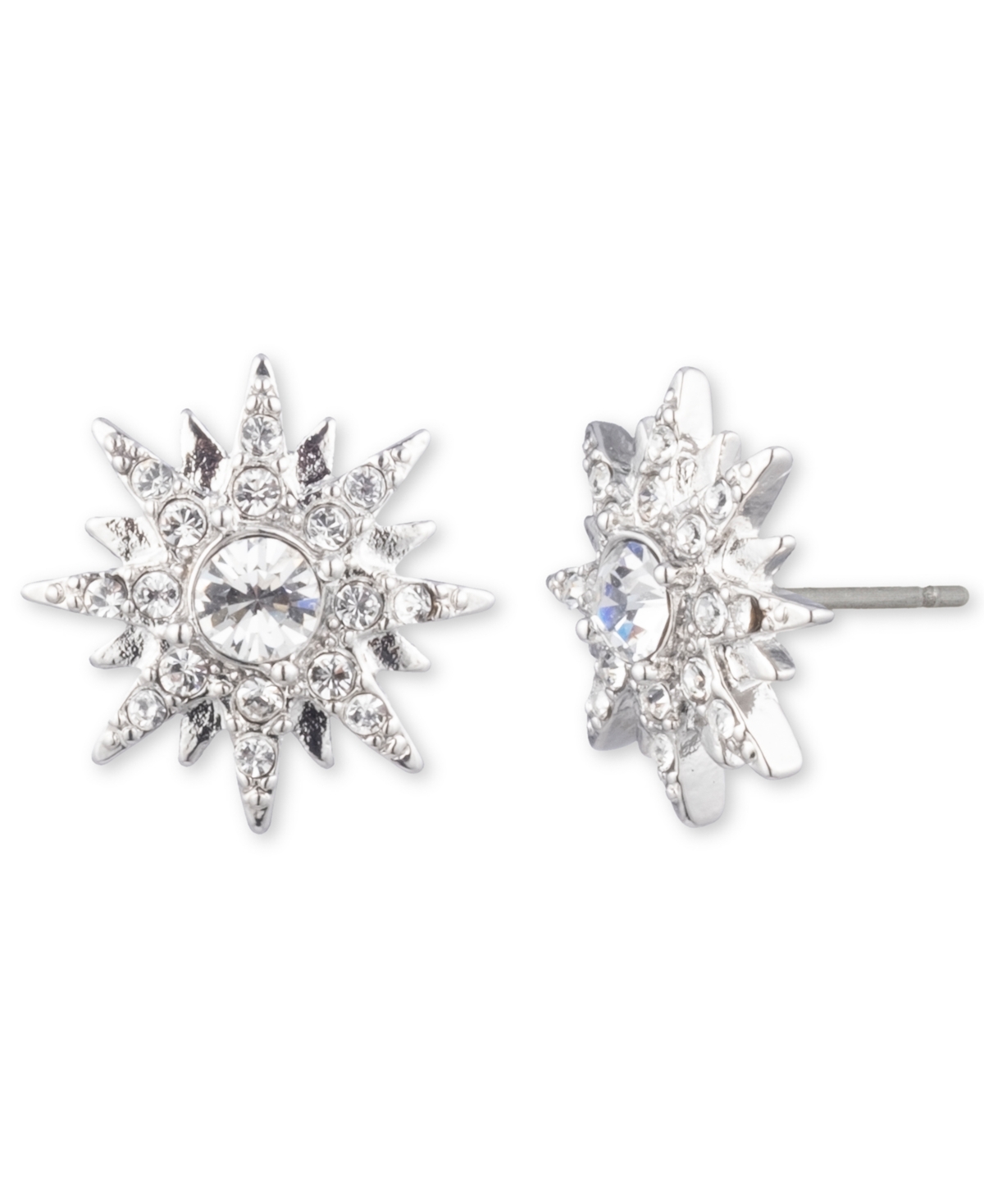 Crystal Star Cluster Stud Earrings - Gold