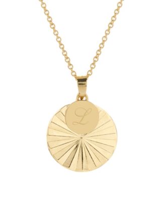 brook york 14K Gold Plated Celeste Initial Charm Pendant Necklace - Gold - L 126$