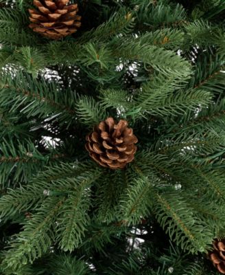 7ft Pre-Lit Green Fir Artificial Christmas Tree with 500 LED Lights, Multi-color, remote controller