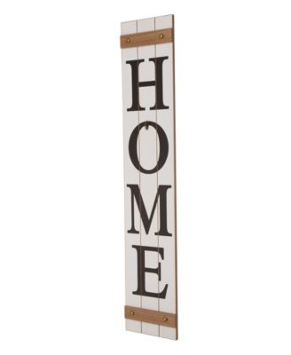 Wooden "Home" Floral Porch Sign, Set of 4