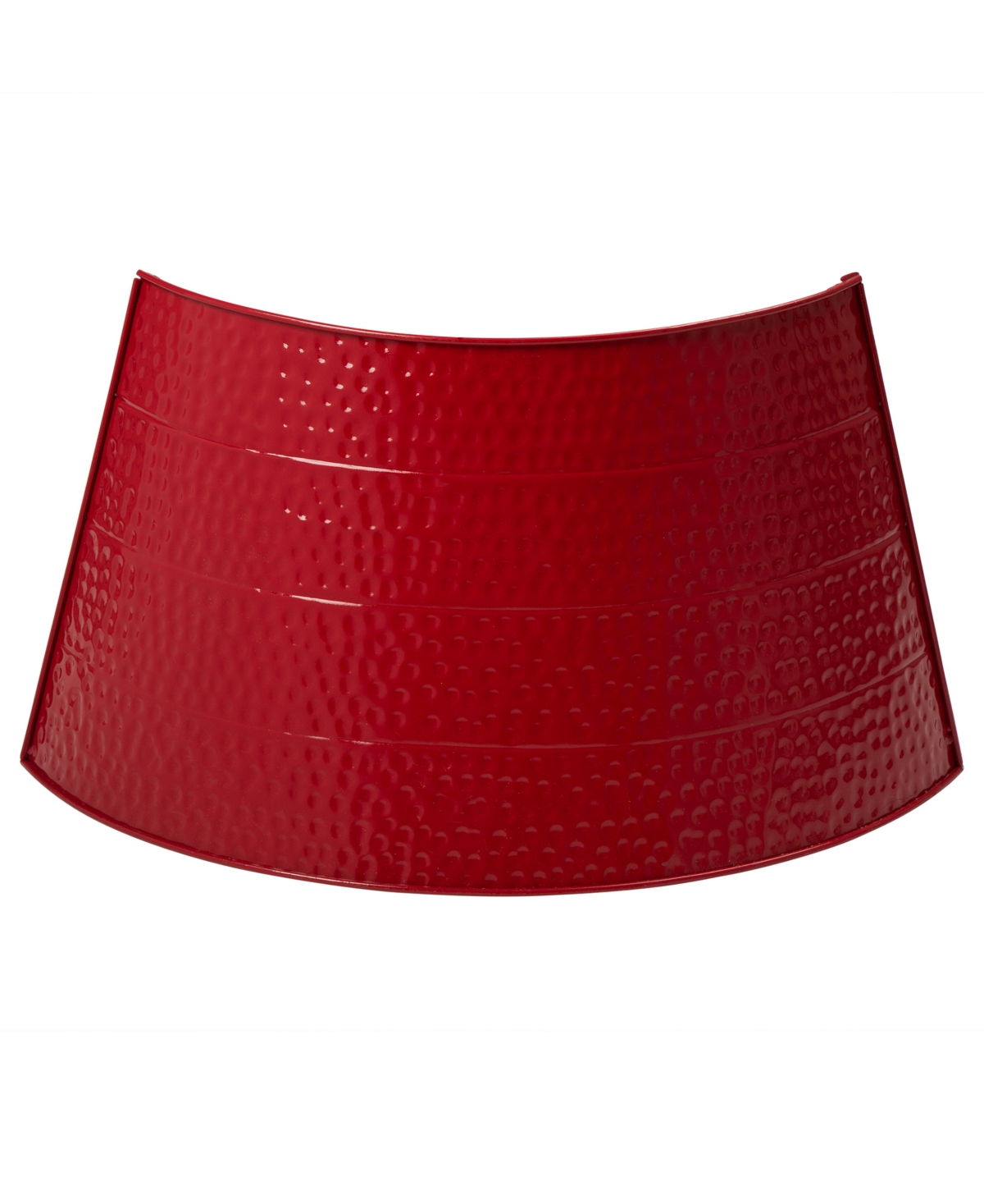 GlitzhomeHammered Metal Tree Collar - Red