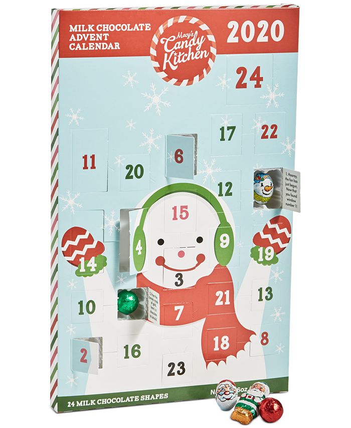 Candy Kitchen Macy's Advent Calendars, Choose Snowman or Characters