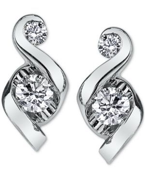 image of Diamond Swirl Stud Earrings (1/5 ct. t.w.) , in 14k gold or 14k white gold