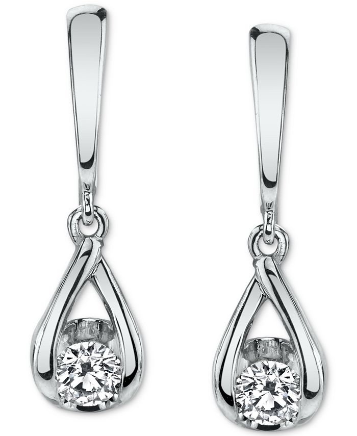 Macy s Diamond Teardrop Drop Earrings 1 5 ct. t.w. in 14k Gold