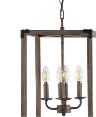 Magnolia 4-Light Adjustable Rustic Farmhouse LED Pendant