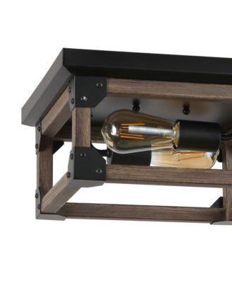 Cheshire 2-Light Rustic Farmhouse LED Flush Mount