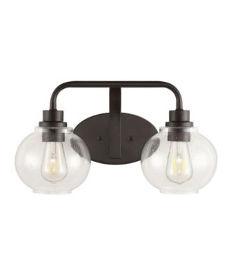 Sandrine Iron/Seeded Glass Cottage Rustic LED Vanity Light