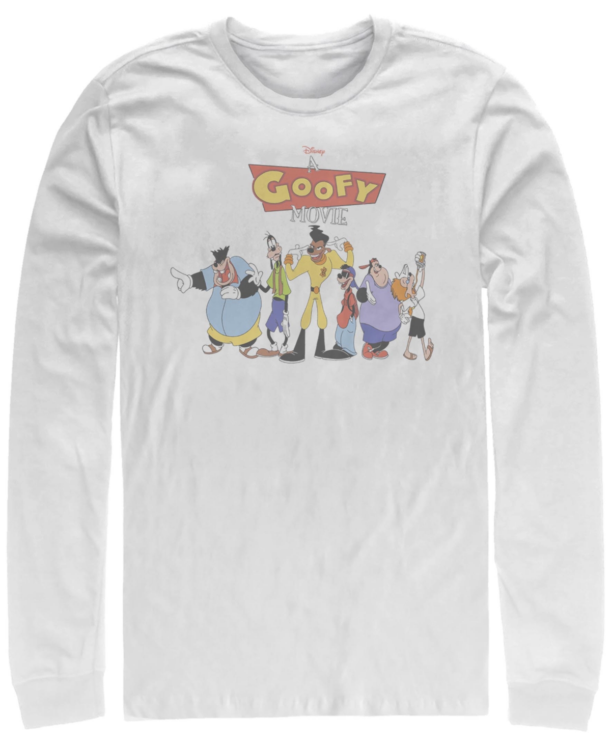 Fifth Sun A Goofy Movie Hyuck Hyuck Men's Long Sleeve Crew Neck T-shirt
