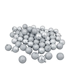 60 Count Shatterproof 4-Finish Christmas Ball Ornaments