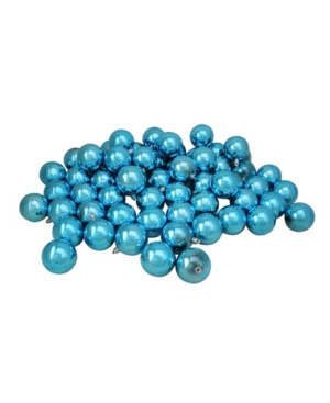 Northlight 60 Count Shatterproof Shiny Christmas Ball Ornaments In Blue