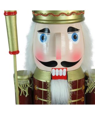 Wooden Christmas Nutcracker King with Scepter