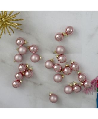 24 Count 2-Finish Glass Christmas Ball Ornaments