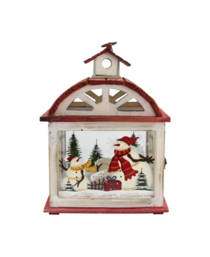 Northlight Snowman Holiday Scene Christmas Candle Lantern