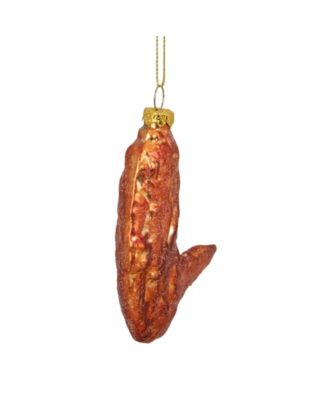 Buffalo Chicken Wing Glass Christmas Ornament