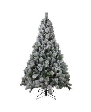 Northlight Pre-Lit Flocked Somerset Spruce Artificial Christmas Tree