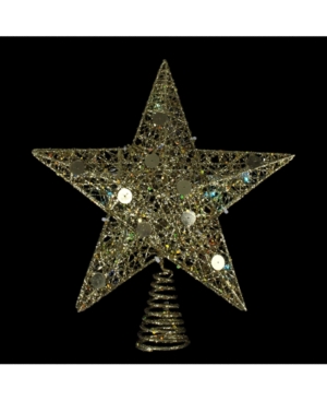 Northlight Lighted Battery Operated Glittered Star Christmas Tree Topper In Gold
