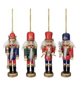 Northlight Christmas Nutcracker Ornaments, Pack Of 4 In Red