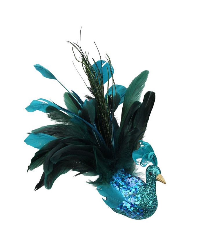 Northlight 6 Silver Sequin Bird With White Feathers Clip On