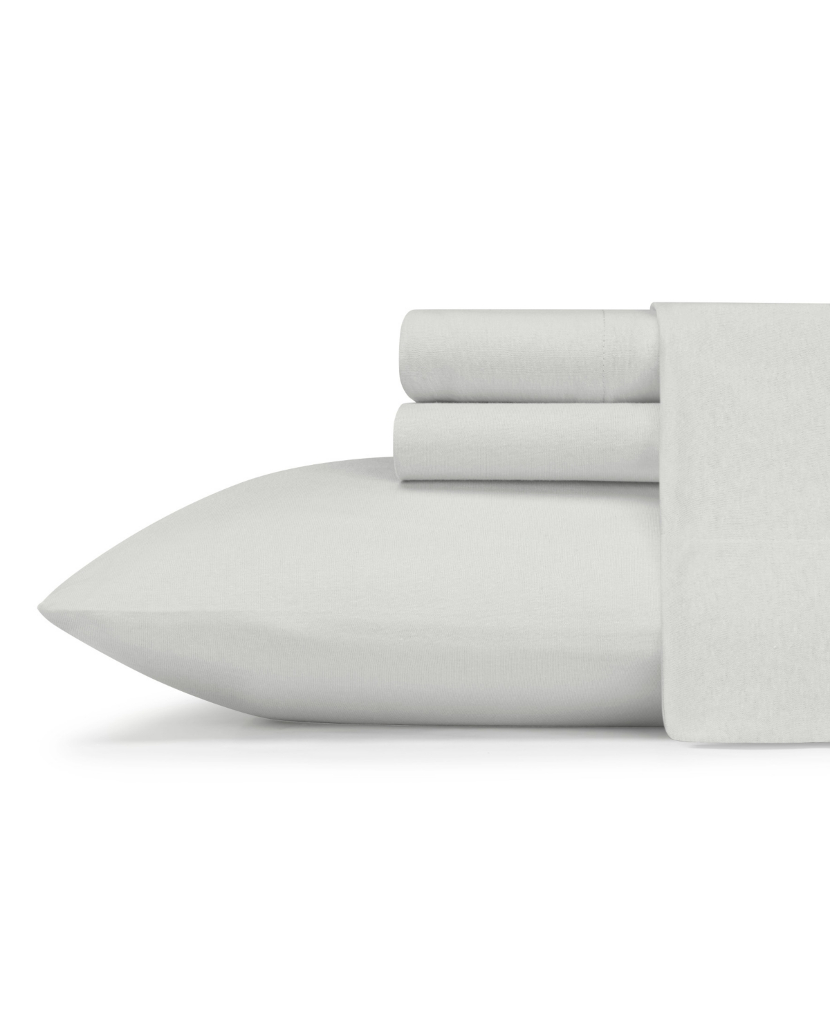 Eddie Bauer Jersey Knit Solid Cotton Blend 4-pc. Sheet Set, King In Ivory