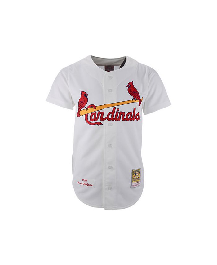 Men's Mitchell & Ness Mark McGwire White St. Louis Cardinals Home 1998 Cooperstown Collection Authentic Jersey