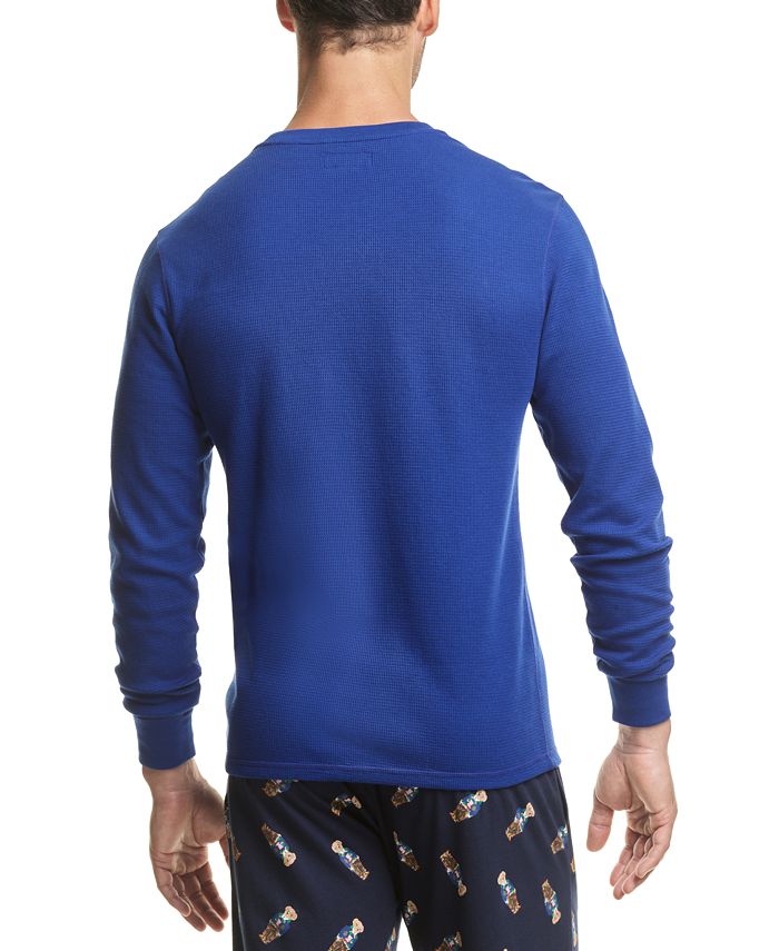 Polo Ralph Lauren Men's Bear Logo WaffleKnit Sleep Shirt Macy's