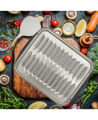 Porcelain Broiler Pan with Chrome Grill