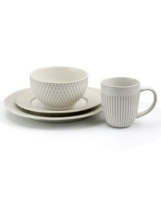 Round 16 Pc. Dinnerware Set, Service for 4