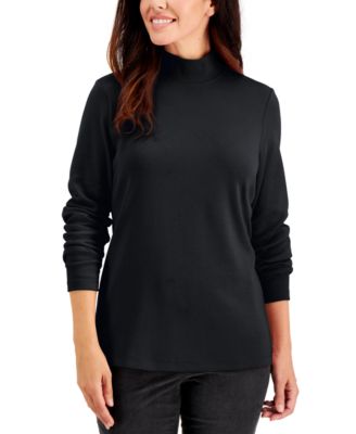 Cotton Mock-Neck Top, Created for Macy's