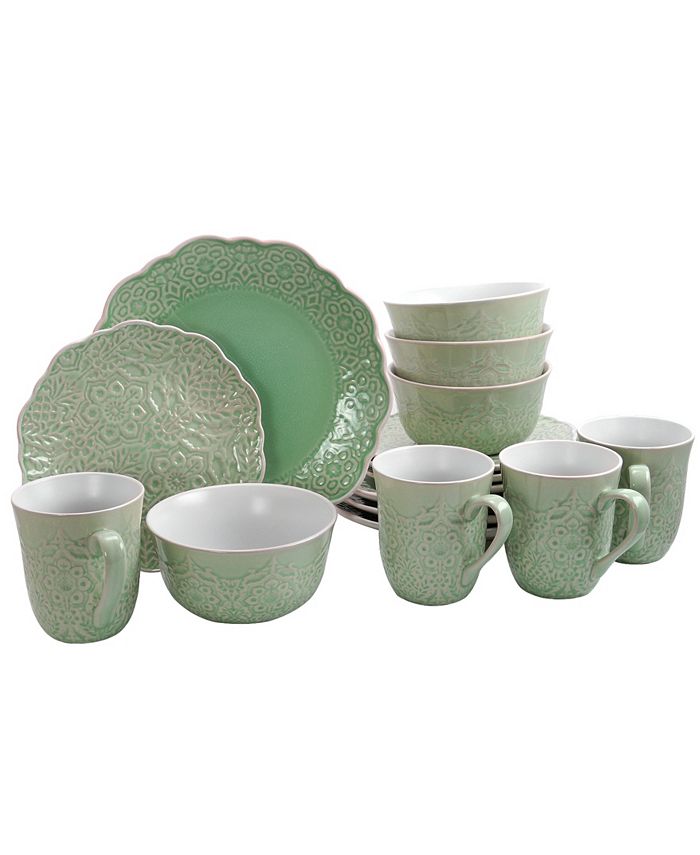 Gibson Elite Portina 16 Piece Stoneware Dinnerware Set Macy's