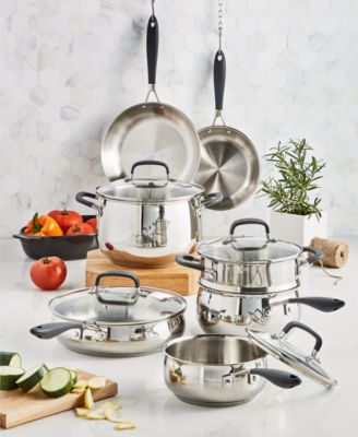 Belgique Stainless outlets Steel 12-Pc. Cookware