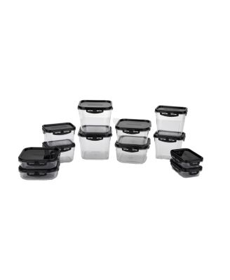 Mind Reader - Polycarbonate Shatter-Proof Unbreakable 24-Pc. Food Storage Meal Prep Containers with Airtight Locking Lids