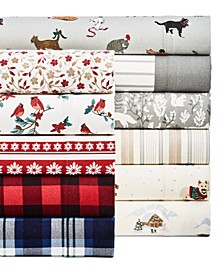 Printed Cotton Flannel Sheet Sets, Created for Macy's