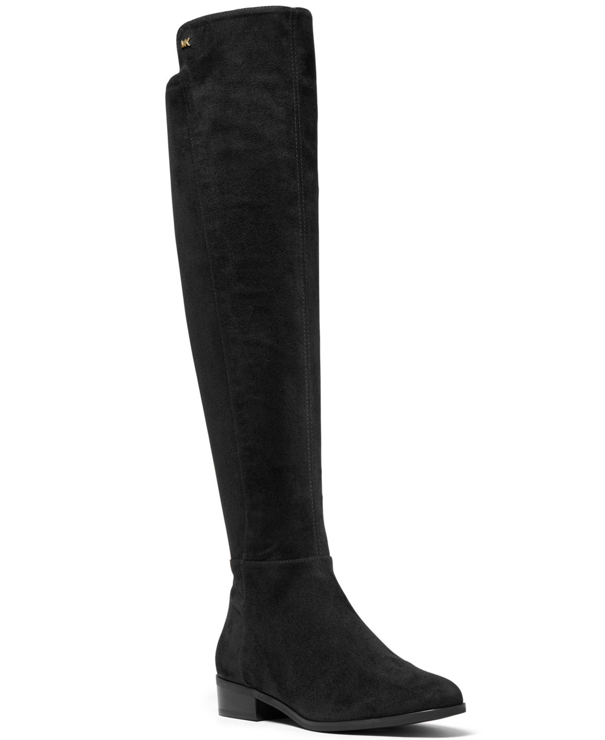 Michael Kors Michael  Women's Bromley Suede Side-zip Over The Knee Boots In Black Suede
