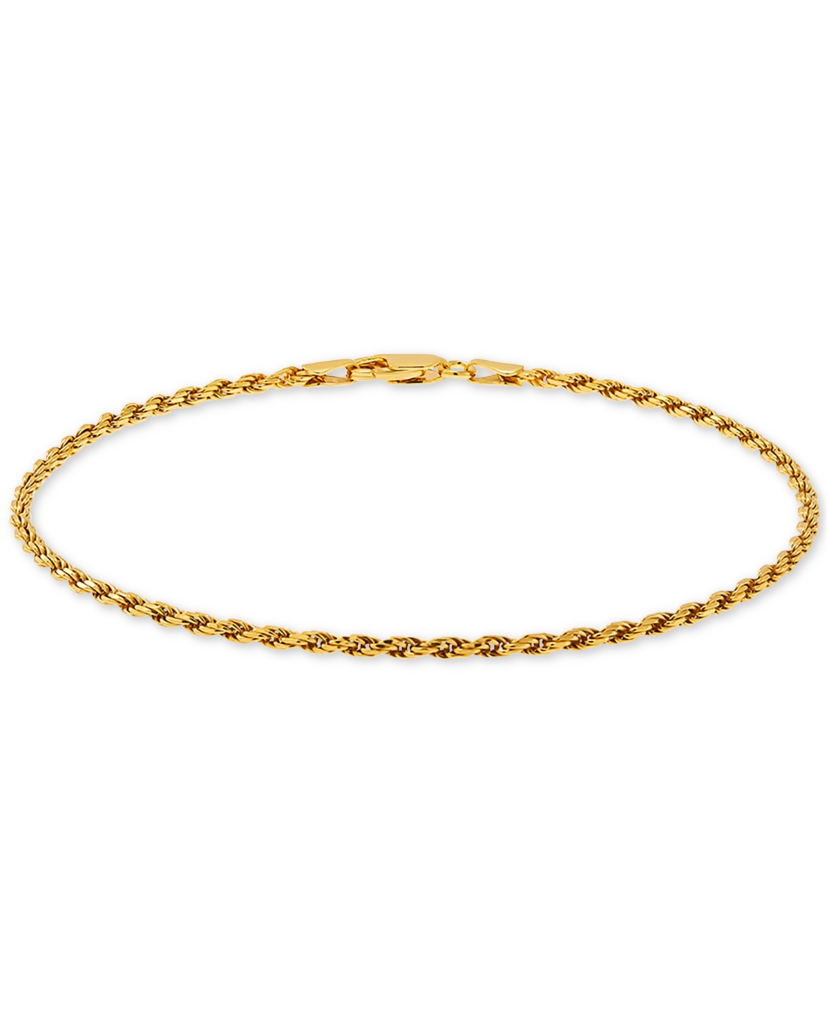 Giani Bernini Rope Chain Ankle Bracelet (2mm) in 18k Gold-Plated Sterling Silver or Sterling Silver, Created for Macy's
