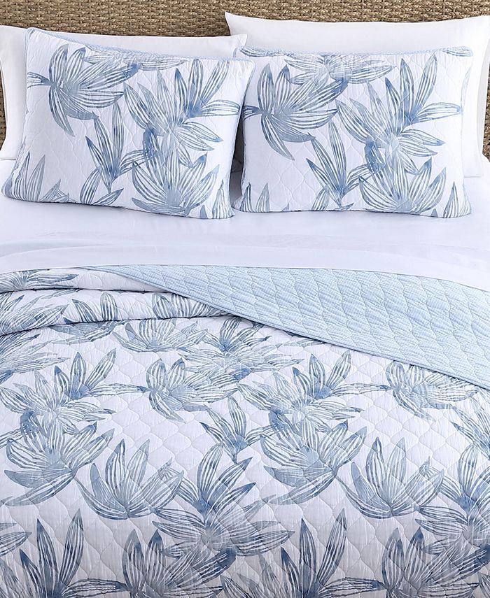 Tommy Bahama Home Tommy Bahama Kayo Blue Reversible 3Piece Full/Queen Quilt Set Macy's